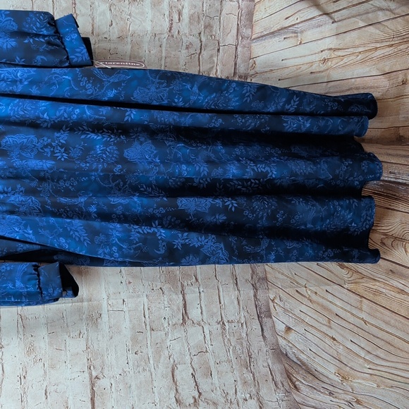 florentine Blue Floral Long Sleeve Dress Size 20 Nwt - Picture 3 of 7